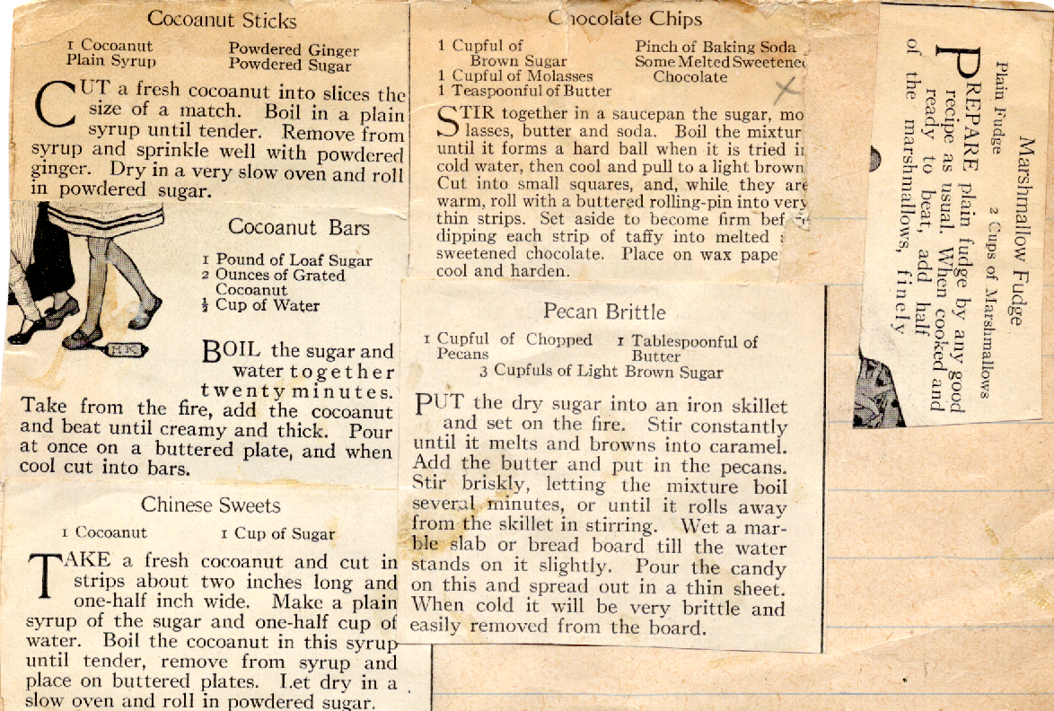 Original recipe card for Cocoanut Bars