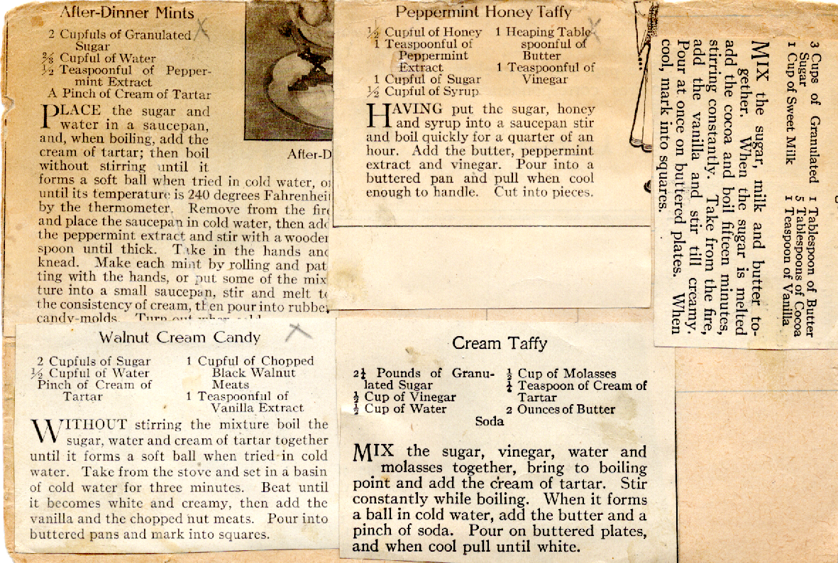 Original recipe card for Chocolate Fudge